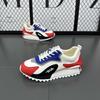 Spring and Autumn Casual Shoes Leather Platform Casual Sports Daddy Shoes