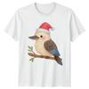 Cute Bird Santa Hat Holiday Christmas Unisex Unisexs Graphic Tee