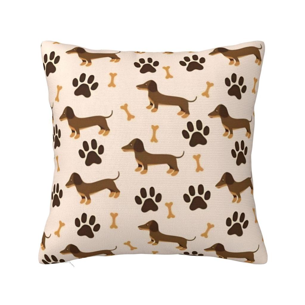 Dachshund Throw Pillow Cover Cushions for Sofa Gift for Animal Dog Lover 4545cm Cushion Covers