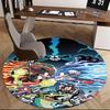 1pc Sonic the Hedgehog Anime Cartoon Design Round Carpet - Office Chair Mat, Non-Slip Rug for Home Decor, Living Room, Bedroom, Game Room, Dormitory F