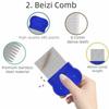 4pcs/set Effective 4pcs/set Pet Flea Comb Inline Comb Durable Float Hair Remover Dense Teeth Dog Hair Brush for Pet Cleaning