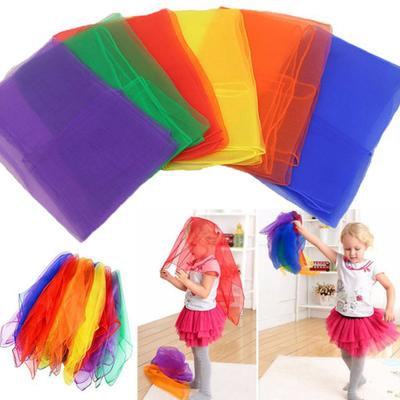10Pcs Dance Scarves Juggling Scarves Washable Multipurpose Children Movement Learning Education Colorful Scarfs Musical Accessories