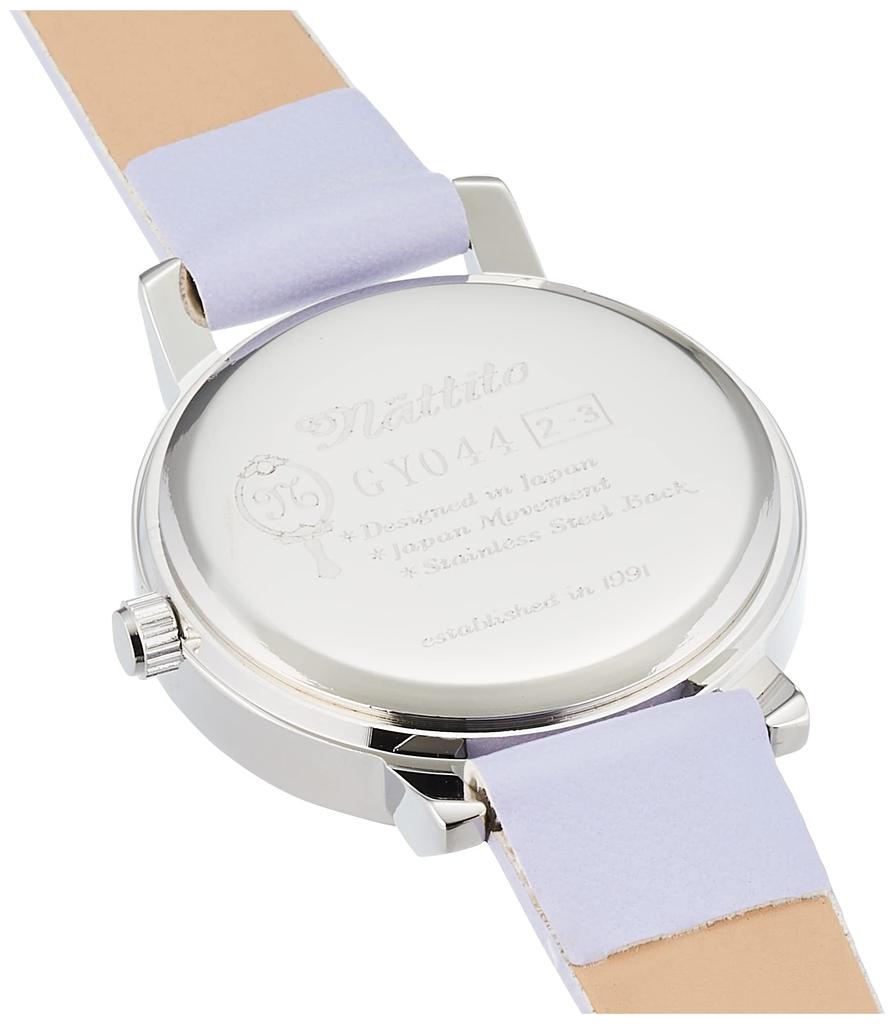 Fieldwork Lovely Analog Watch, Silver with Leather Strap, GY044-3, Women's, Purple