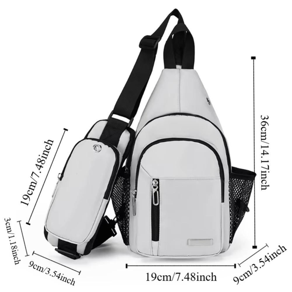 Glow Nylon Crossbody Bag Waterproof Casual Phone Pouch Portable Cycling Shoulder Bag Outdoor