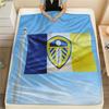 Leeds United, vzorovaná flanelová deka, vysoká kvalita, pohodlná pro všechna roční období, domácí dekorace, teplo a pohodlí, ideální jako dárek.