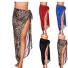 Sarongue Longo Transparente Feminino Cobertura de Praia Vestido Cachecol