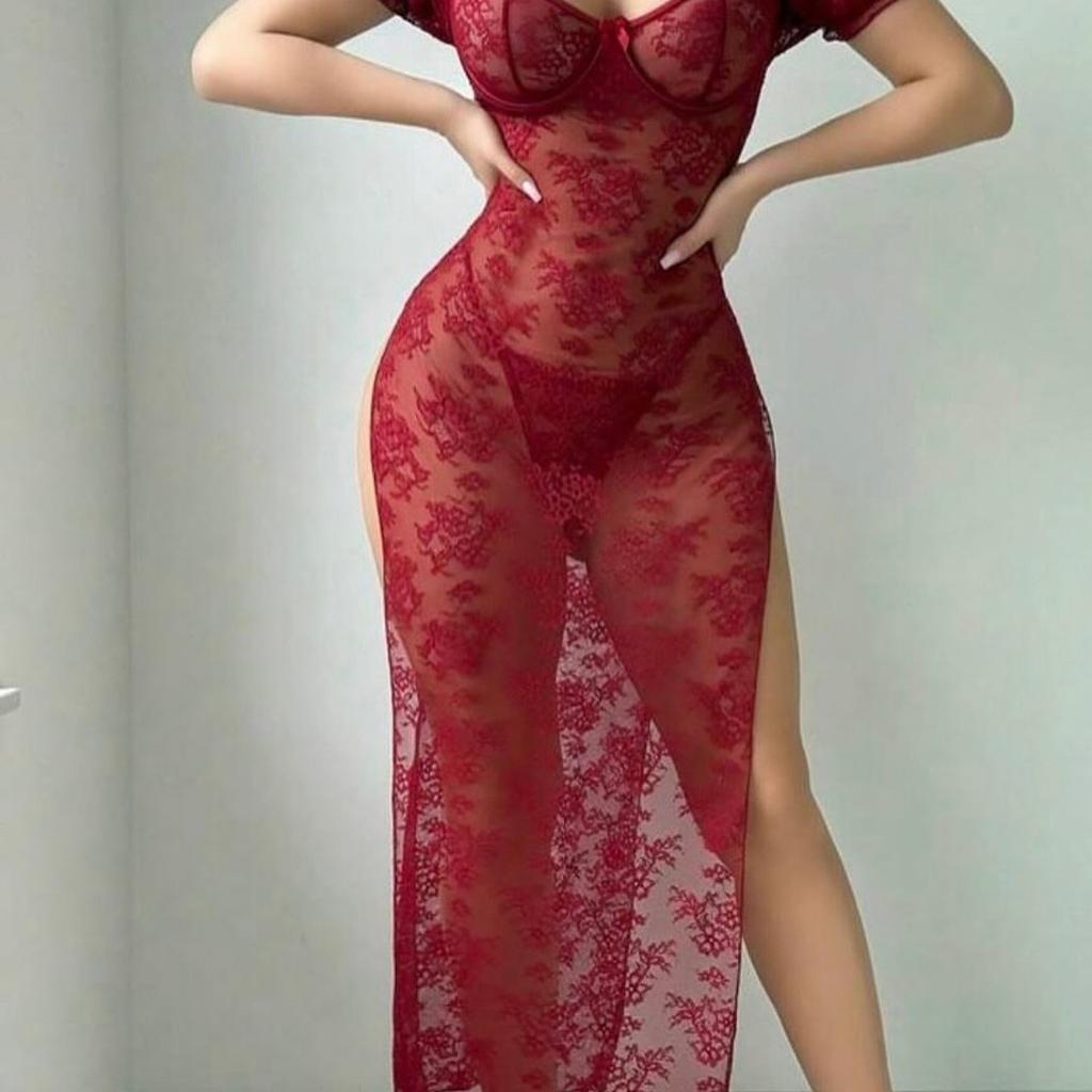 New ebay mesh perspective sex pajamas dress tight summer women