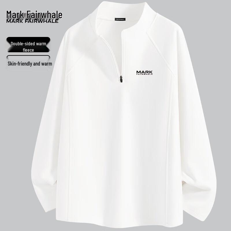 Mark Fairwhale Men's Double-Sided Fleece Stand-Collar Half-Zip T-Shirt