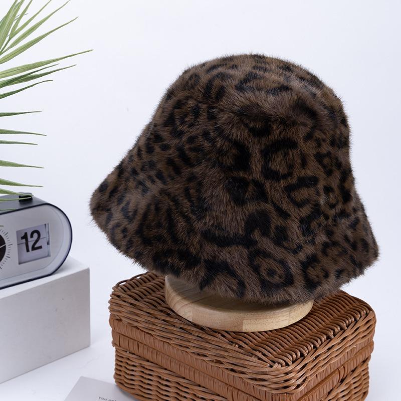 Autumn Winter Polyester Print Bucket Hat Fisherman Hat Outdoor Travel Hat Warm Cap Hats for Men and Women