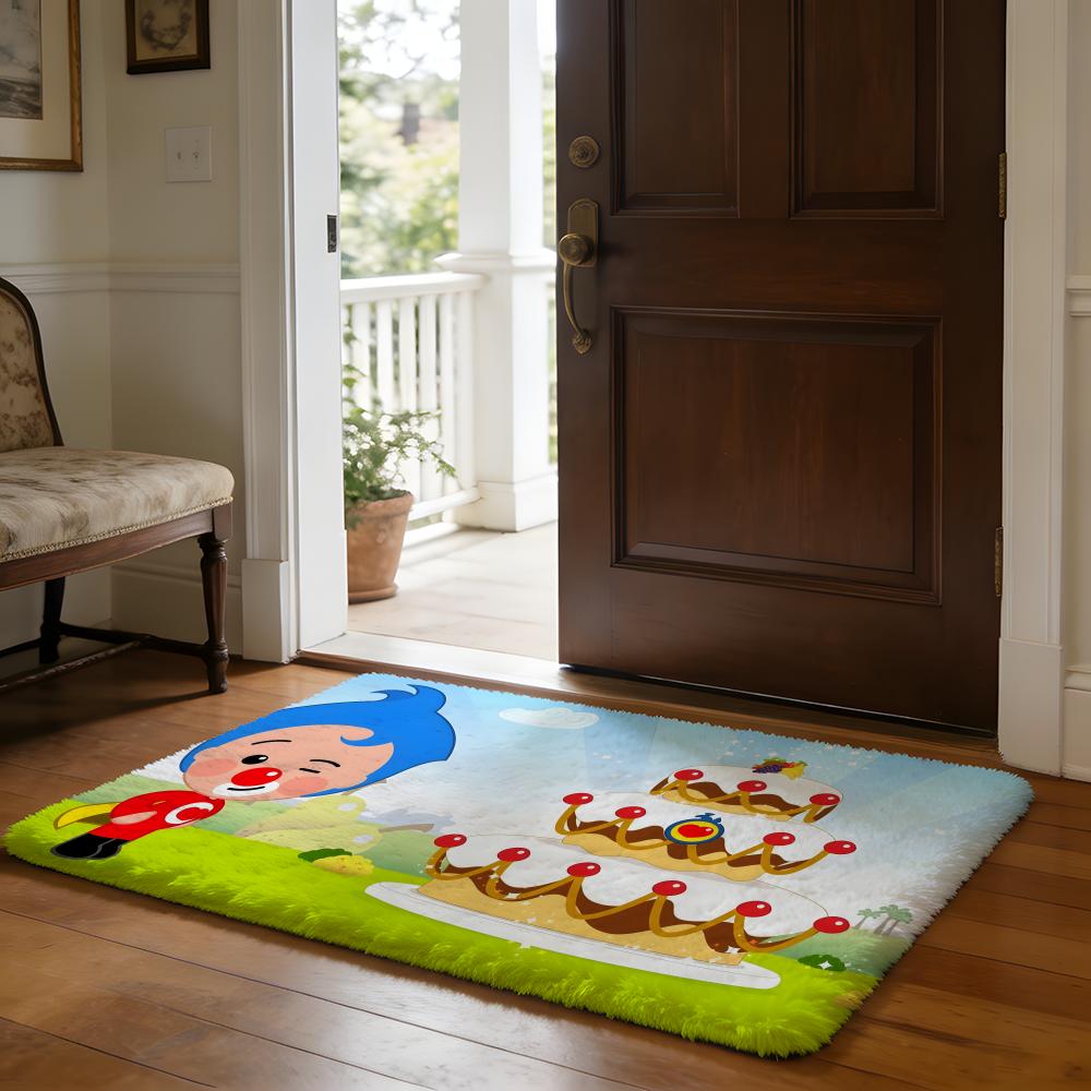 Popular Cartoon Anime Pplim Pilm Floor Mat Soft Flannel Absorbent Mat Non-Slip Rug Home Bedroom Bathroom
