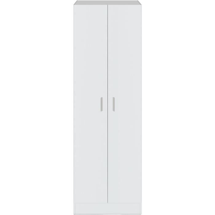 Shoe Storage Cabinet - Entrance Furniture - 2 Doors with Shelves - L 59 X D37 X H 180 Cm - Basic