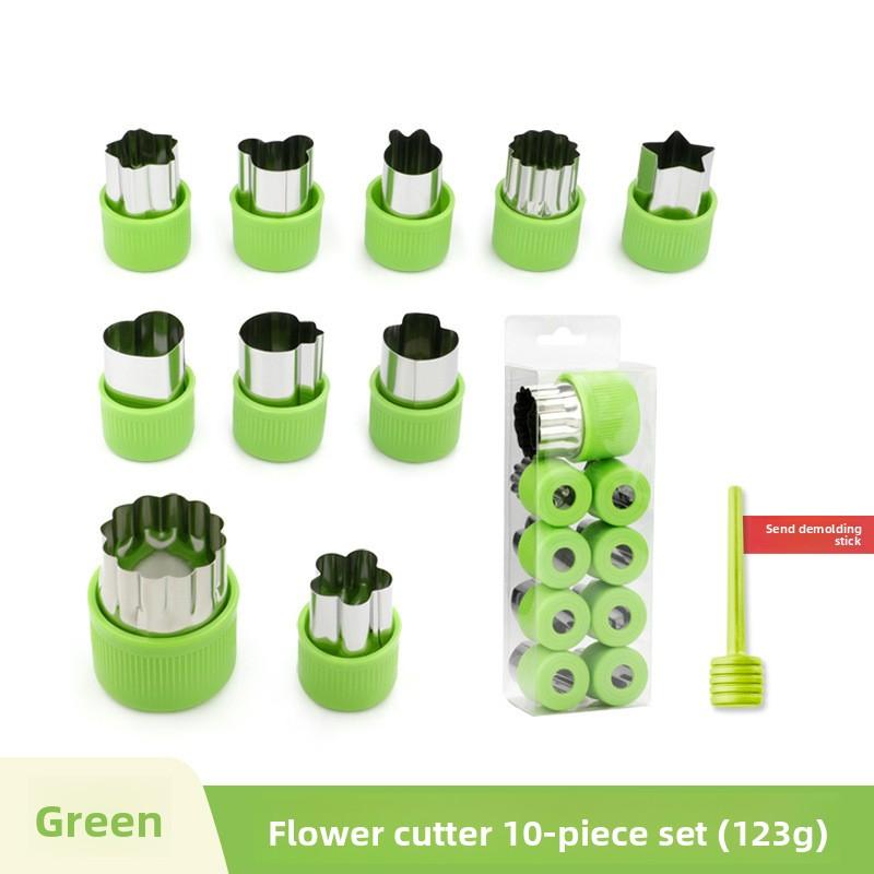 Household Kitchen Mold Set Baby Complementary Food Butterfly Noodle Mold Fruit and Vegetable Cutting Mold Stainless Steel Biscuit Embossing Mold