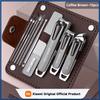 10pcs Professional Nail Care Set with Anti-Splash Features Nail Clipper File And Ear Spoon Tools Comes In a Foldable Leather