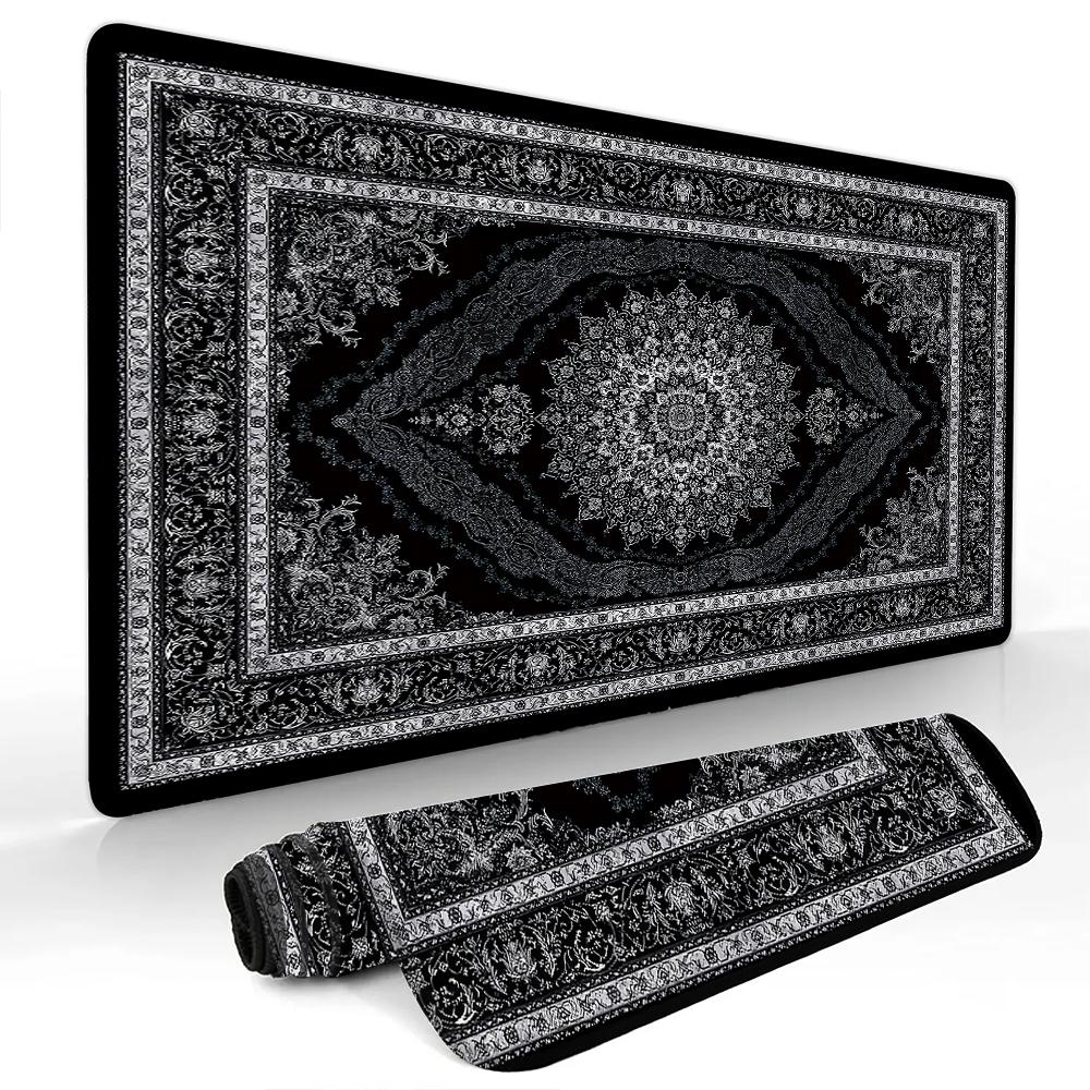 Red Aesthetic Persian Pattern Mouse Pad Desk Mat NonSlip Table Mats Office Mat Carpet Gaming Mats Tapis Souris Decorative Mat