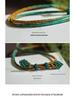 Hand-Woven Amber Turquoise Dzi Bead Sweater Chain for Men and Women