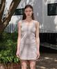 BELLIALEU Plain Corset Dress-Ash Beige