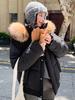 Winter big fur collar hooded cotton-padded clothes women's short thickened warm women's jackets multi-color optional physical goods