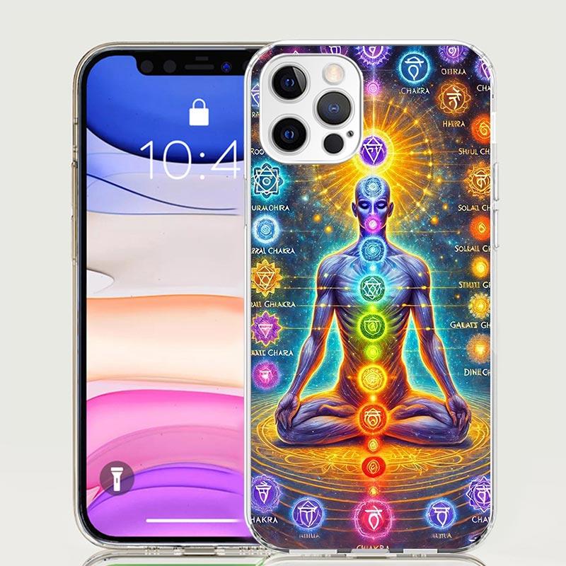Yoga Chakra Spiritual Energy Universe Phone Case For iPhone 17 Air 16 15 Plus 11 14 Pro Max 13 Mini 12 7 8 + SE Pattern Art Cust