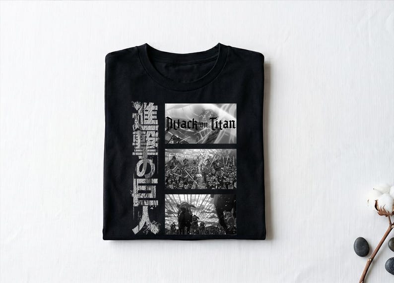 Attack On Titan Shirt AOT Season 3 Three Scenes with Kanji Anime Shirt, Attack On Titan Gifts Shirt, AOT Anime Shirt 110