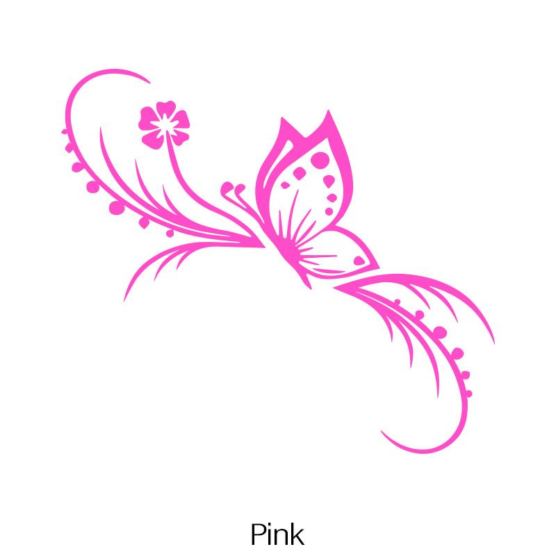 Fashion Butterfly Flowers Car Stickers Decoration Floral Art Reflective Vinyl Decals Car Motorcycle Decoration Accessories