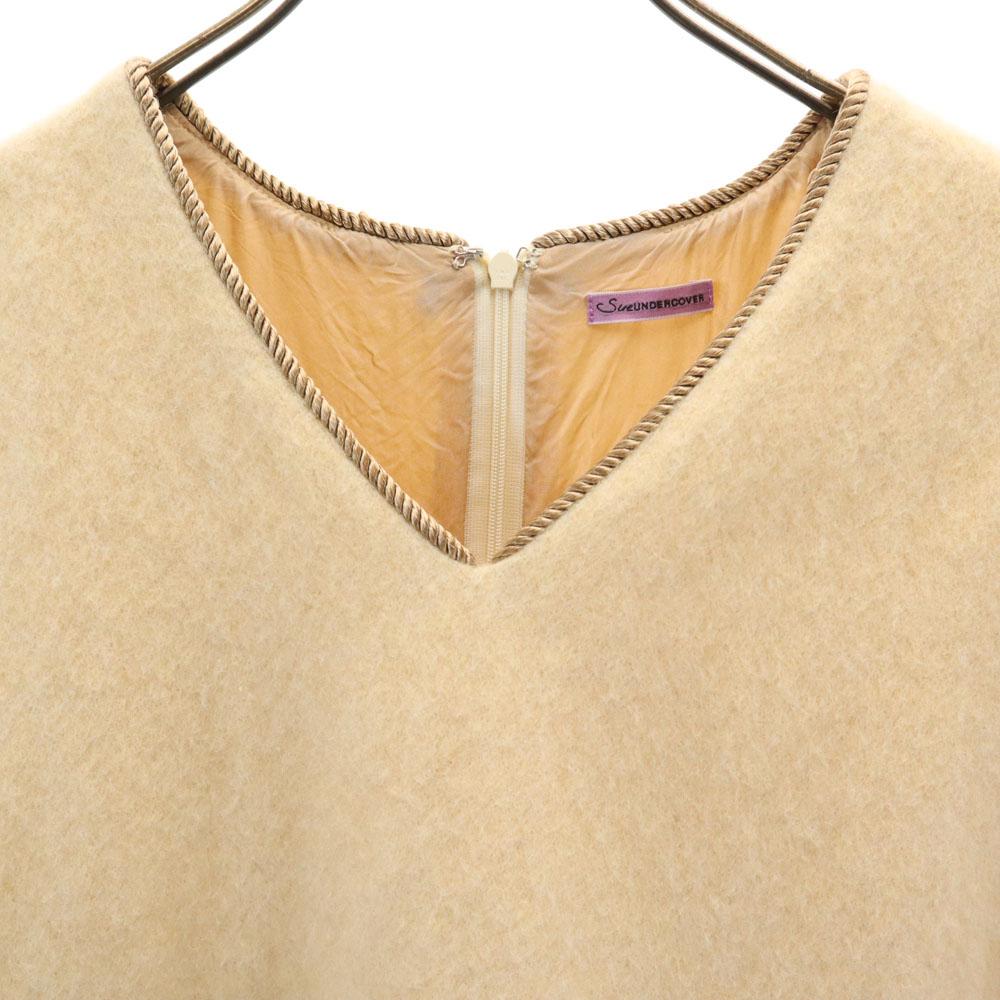 SueUNDERCOVER Made in Japan Wool Blend No sleeve V neck mini dress 2 Women Used