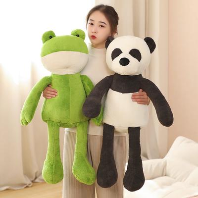 Cartoon Black And White Panda Frog Doll Plush Toy Elephant Duck Doll Child Sleeping Soothing Doll