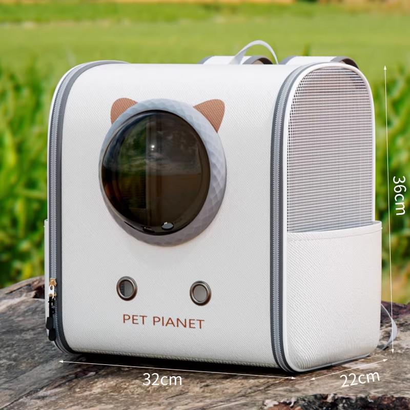 Portable Double-Shoulder Cat and Dog Backpack: Large Capacity, Breathable Pet Carrier