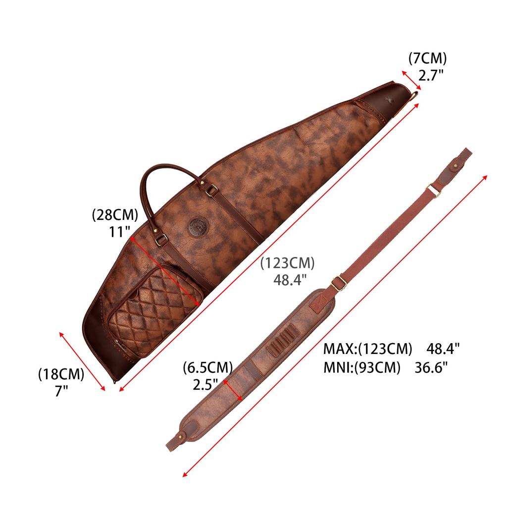 TOURBON Gun Rifle Storage 123cm Case, Easy-to-Carry Bag,
