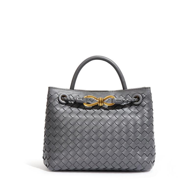 Bow Bag Fashion Woven Handbag Square Shoulder Messenger Women'S Bag