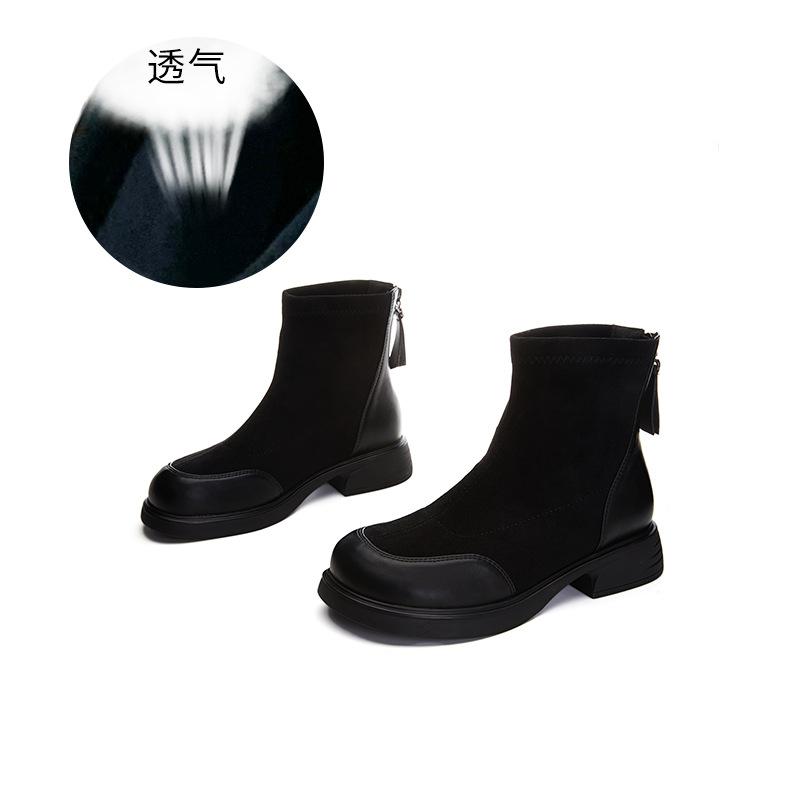 Leather Martin Boots Women's 2025 Winter New Retro Short Boots Skinny Boots Casual Versatile Boots Women's Platform Women's Boots