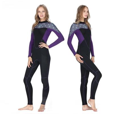 Damens Helkropps Våtdräkt med Långa Ärmar för Surfning