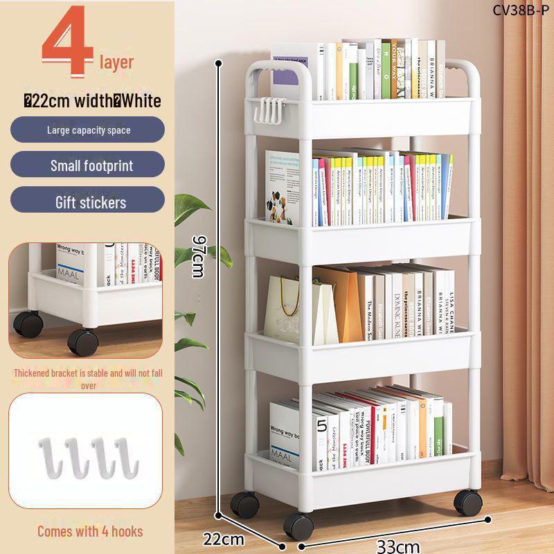 Multi-Layer Mobile Storage Rack for Baby Snacks and Bathroom Essentials