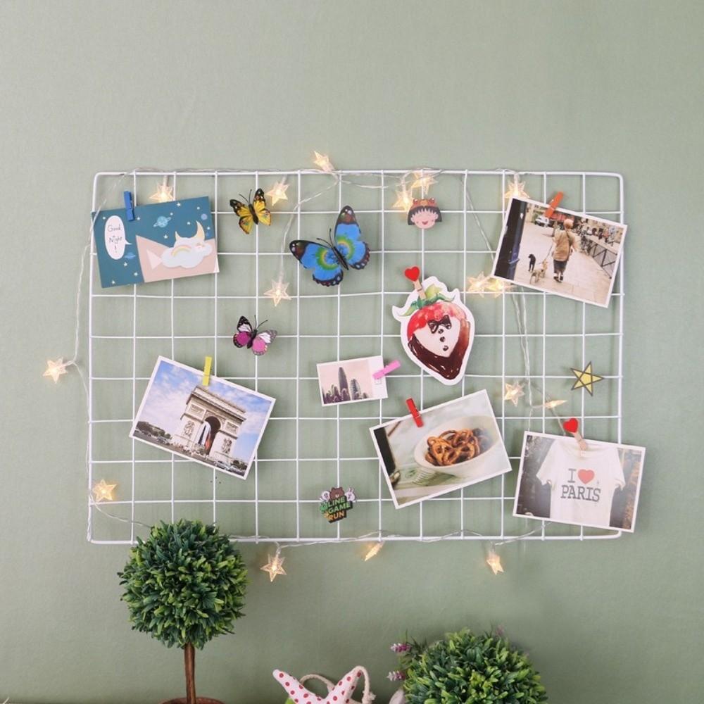 Black Wire Mesh Panel Detachable Rust-resistant Photo Wall Grid Shelf Metal Pet Playpen Panel
