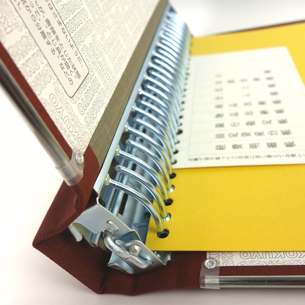 Kokuyo File Binder Cloth Sticker B5 with Vertical Binder, 26 Holes, Holes, 200 Sheets, Red Ha-120RZ