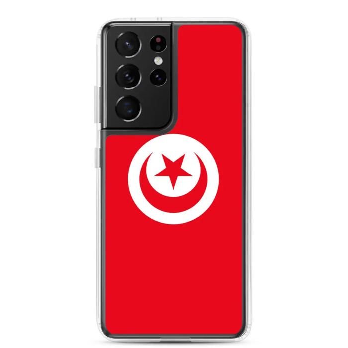 Coque Téléphone - Samsung - Galaxy S21 - Drapeau Tunisie - Souple - Multicolore