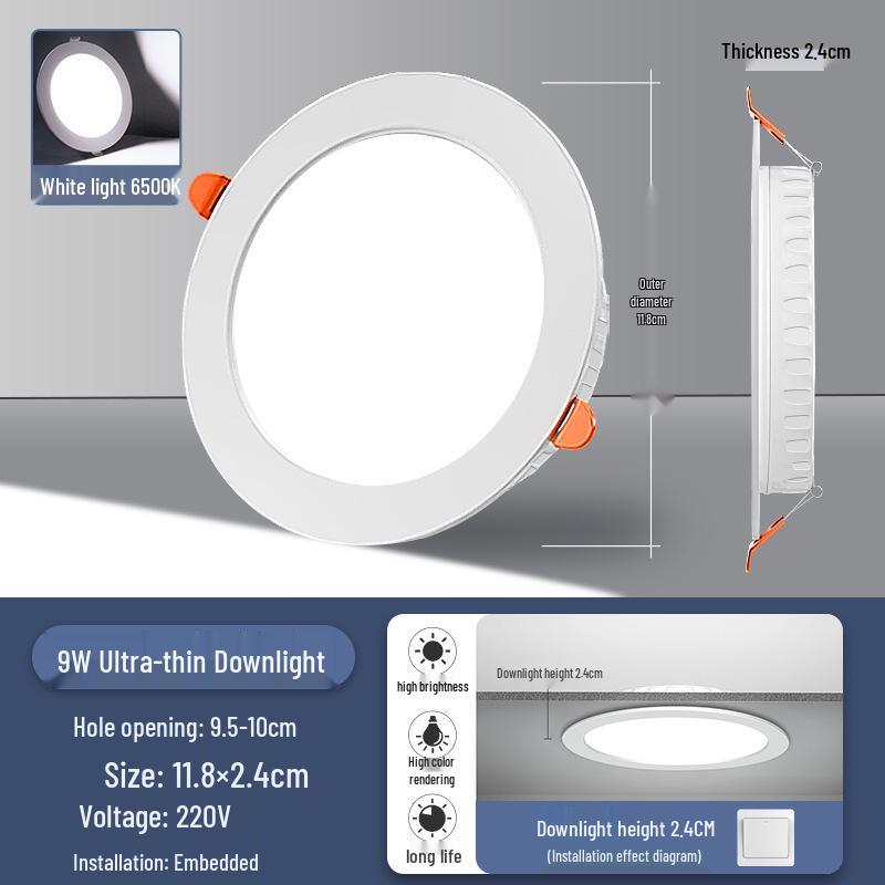 Ultra-thin LED Recessed Downlight for Commercial Ceilings