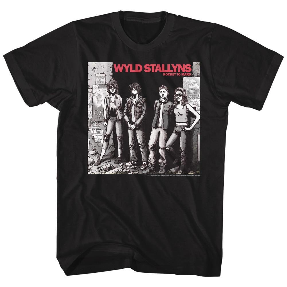 Bill & Ted's Wyld Stallyns Zeichentrickzeichnung Rakete zum Mars Poster Herren T-Shirt
