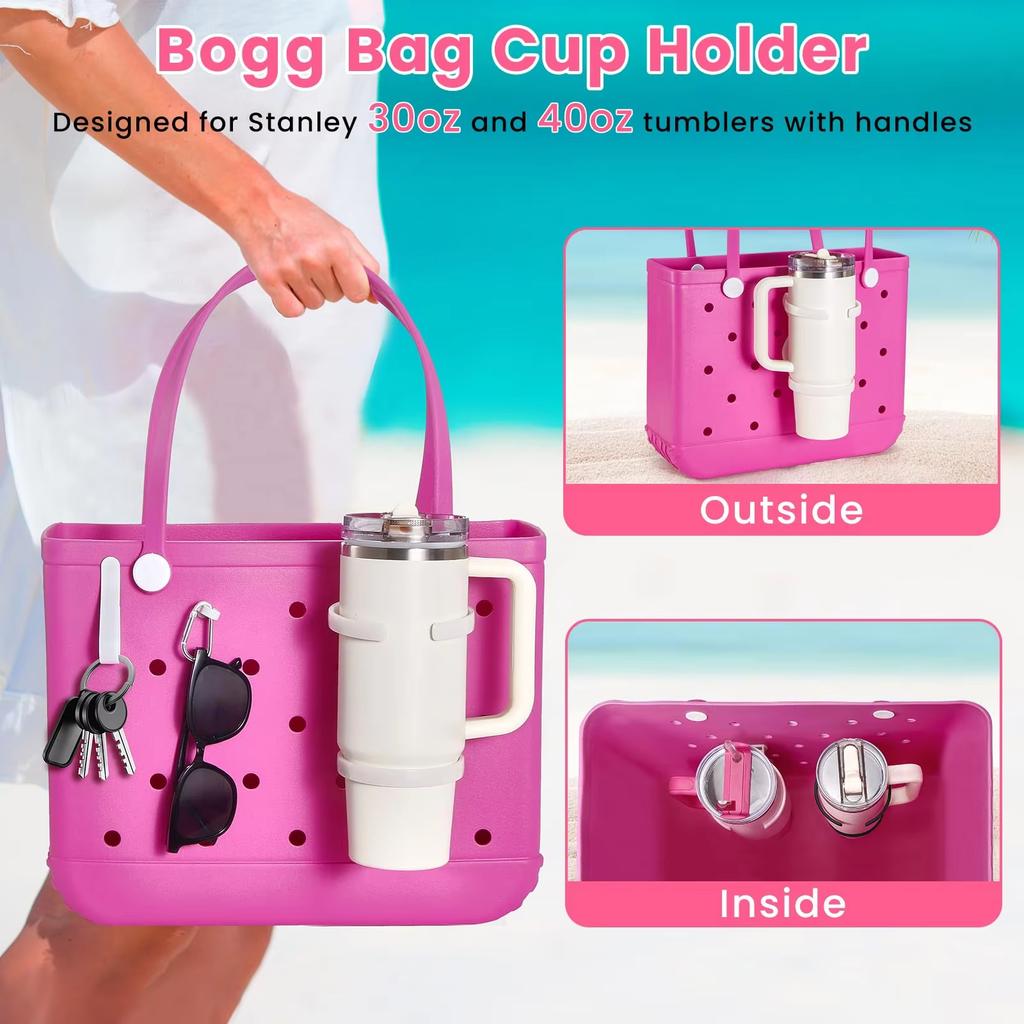 Cup Holder Suitable For Bogg Bag Compatible With 30Oz 40Oz Insulated Cup Adjustable Insert Drink Holder Water Bottle Holder