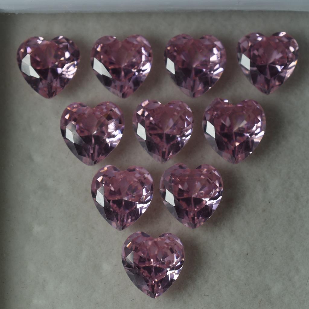 NATURAL Ceylon Pink SAPPHIRE Heart Cut 6x6 mm 12 Pcs Lot Gemstone CERTIFIED ap-3