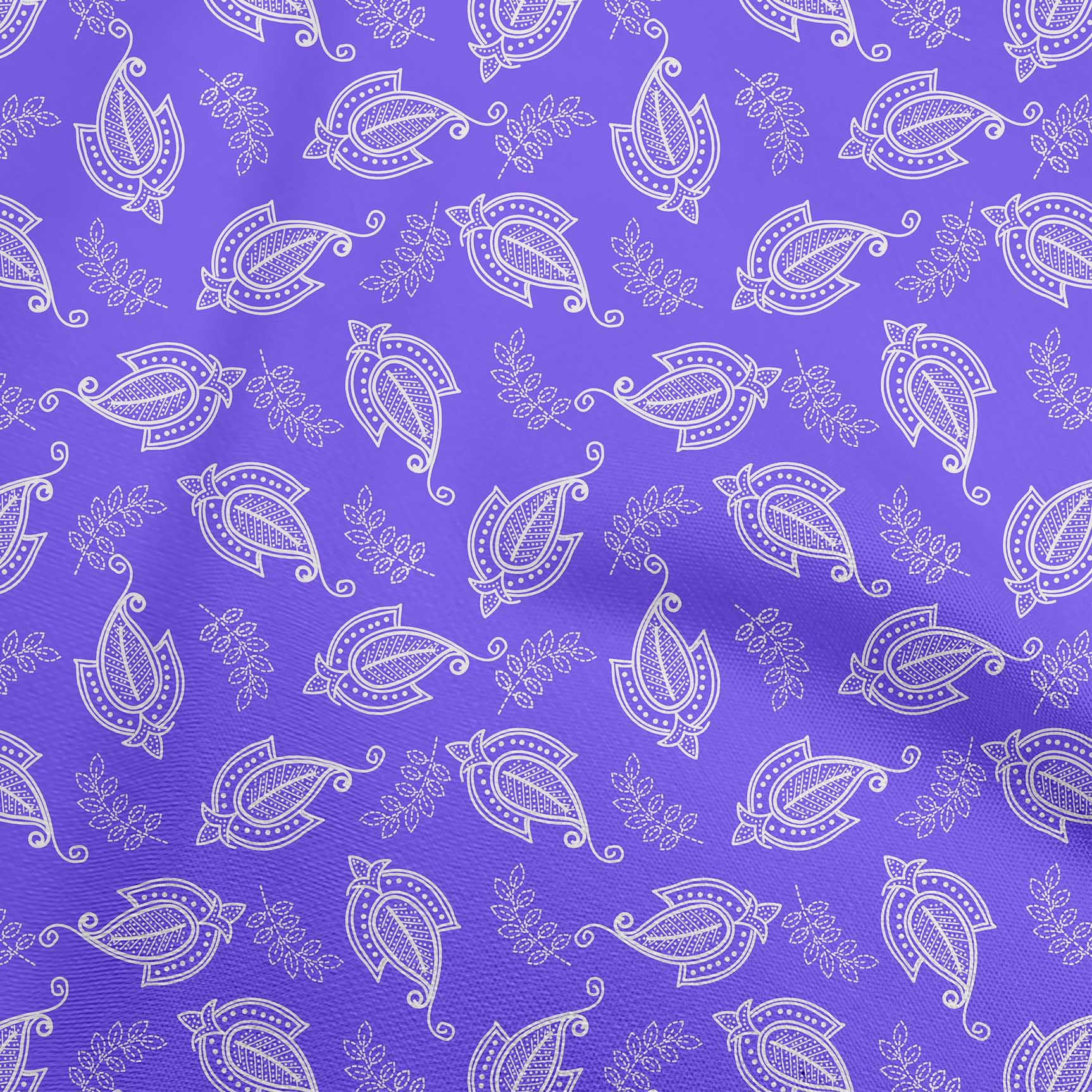 

oneOone Cotton Flex Dark Magenta Fabric Asian Paisley Fabric For Sewing Printed Craft Fabric By The Yard 40 Inch 42 Inch Wide - Viscose Chiffon Фіолетовий