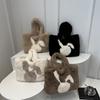 Adorable Plush Rabbit Tote Bag For Women Stylish Winter Large Capacity Bag Shoulder