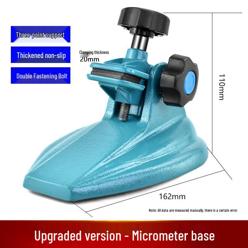 Digital Micrometer Mounting Bracket and Base with Dial Indicator Holder