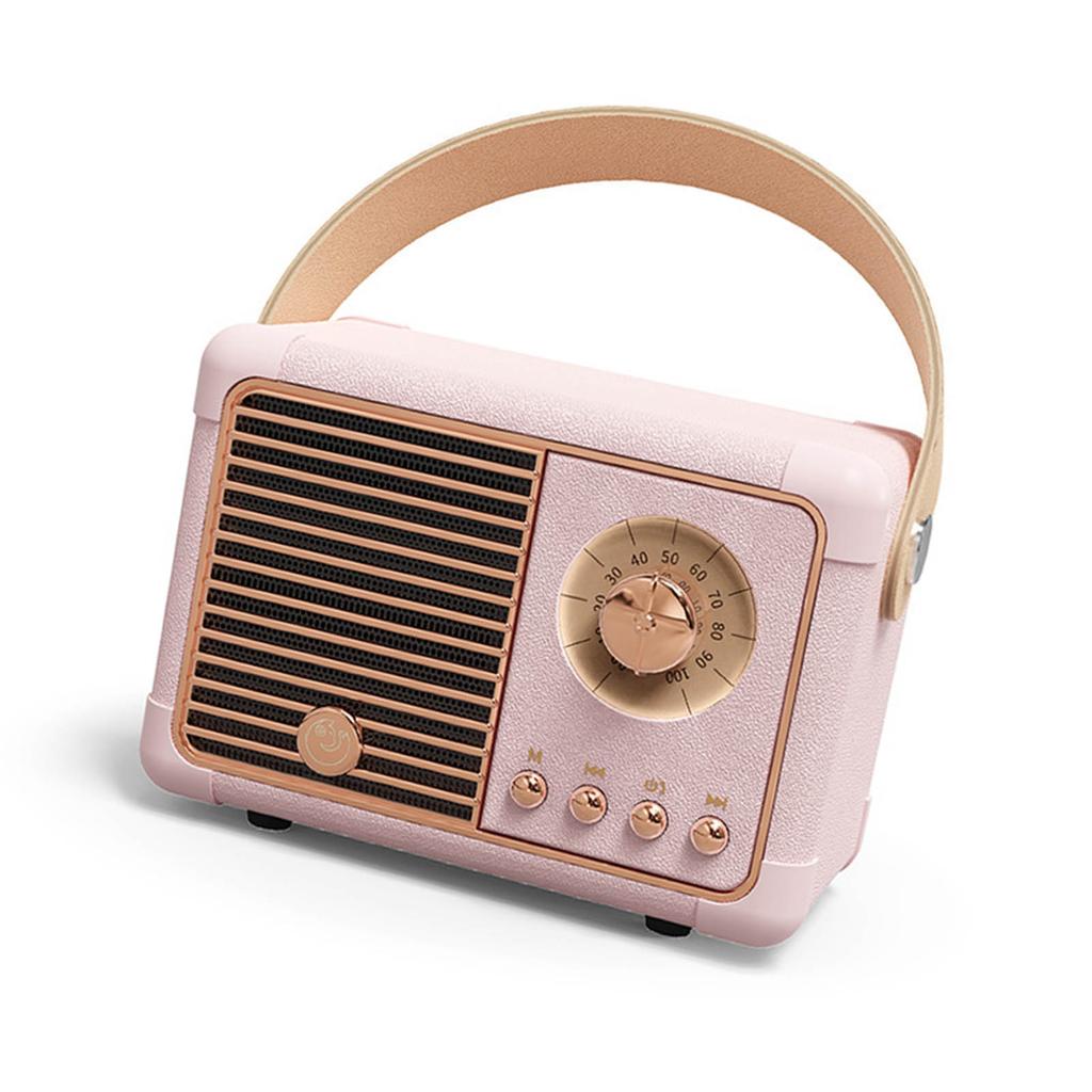 Bluetooth Speaker Compact Portable Retro Look HIFI Stereo Sound Multifunctional Wireless Speaker with Battery