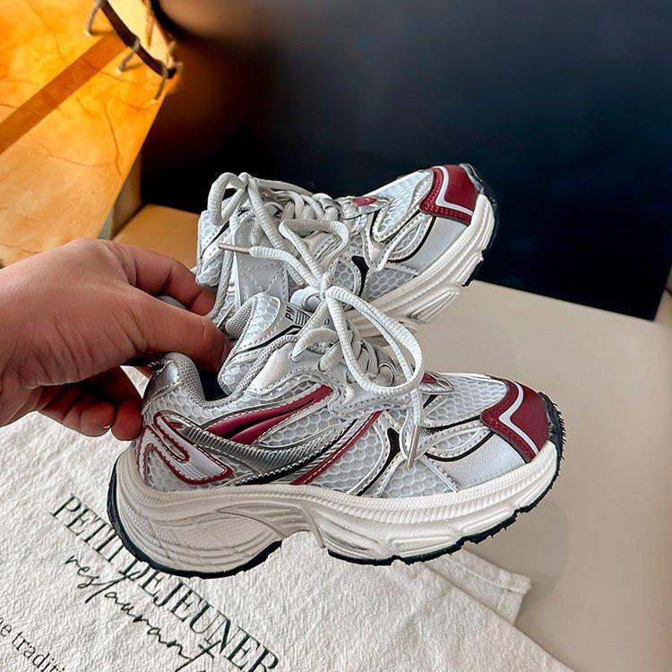 

Детская обувь папины кроссовки 2025 весна новая обувь для девочек спортивная обувь мягкая подошва повседневная обувь для мальчиков одноклассница маленькой девочки 39 красный