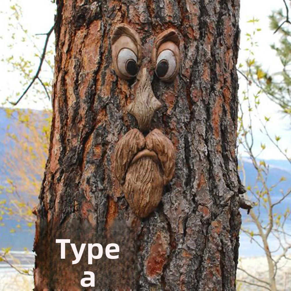Bark Luminous Tree Face Tree Monster Facial Resin Ornament Easter Outdoor Creative Ornament Decoration