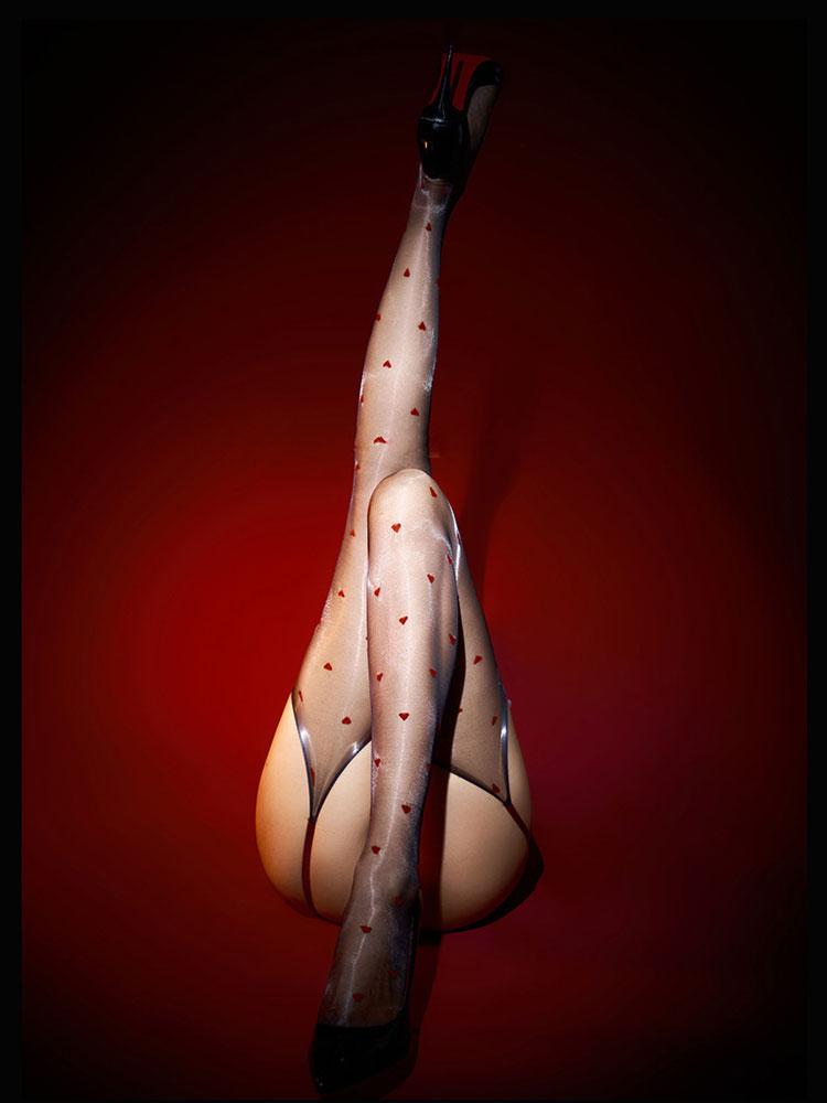 Fashion Printing Stocking Oil Shiny Glossy Ultrathin Sheer Above Knee Stocking With Garters Waist Belt Sexy 2 In 1 Pantyhose