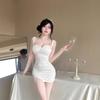 Nightclub sexy low-cut vest dress tight-fitting hip-wrapped short bottom skirt new chic temperament