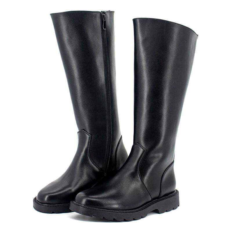 Унисекс Кожаные Парадные Сапоги W 35