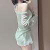 Pure Desire Lazy Style Hot Girl Blouse Bikini Split Three-piece Sexy Long-sleeved Swimming Suit Female