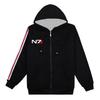 Bluzy z kapturem zapinane na zamek Mass Effect N7 dla mężczyzn Czarny Kostium Cosplay Bluza z długim rękawem Unisex Codzienna Kurtka na zamek Kieszeń Sudaderas